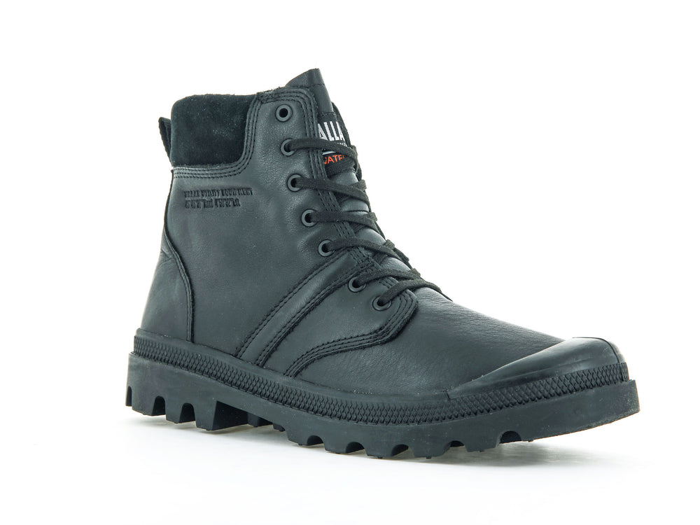 Botas Palladium PALLABROUSSE CUFF WATERPROOF + Hombre Negras | Costa Rica-96257